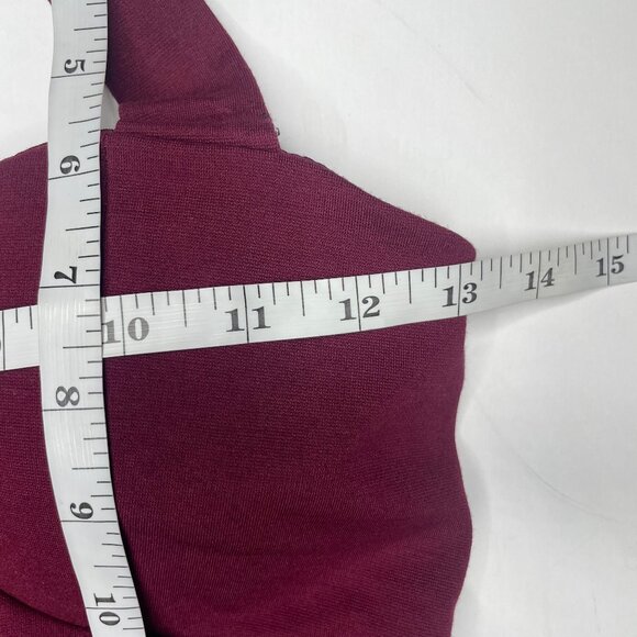 Oboe Burgundy Halter Asymmetrical Front Pullover Mini Dress Barbiecore Sexy Sm - Picture 10 of 14